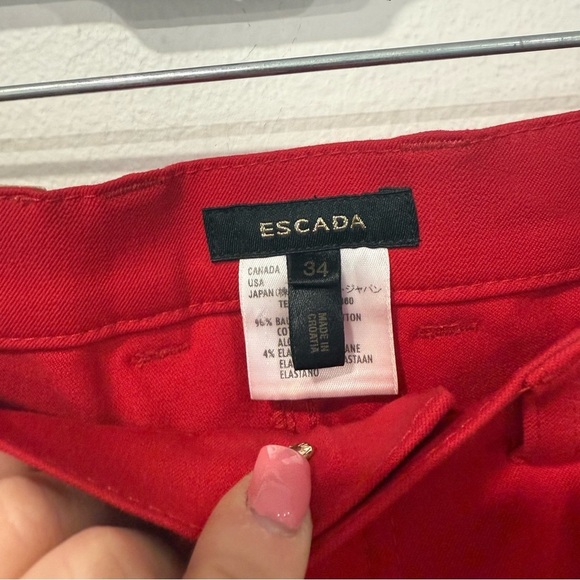 Escada Red Straight Leg Jeans 34/XS - Picture 3 of 8